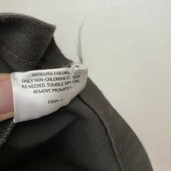 Eileen Fisher Pants S Brown Organic Cotton Cropped - Picture 6 of 7